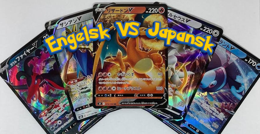 Engelsk vs. Japanske Pokemonkort